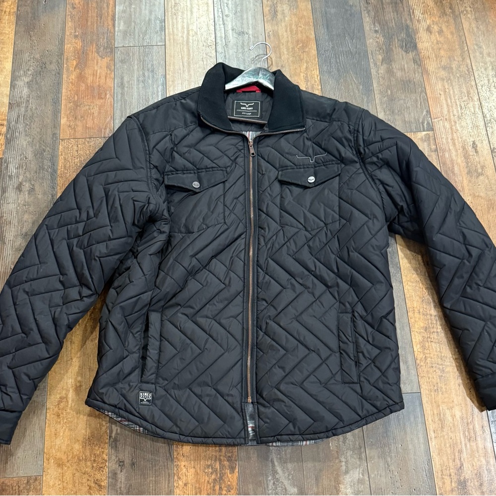 Kimes Ranch Black Quilted Shirt Jacket